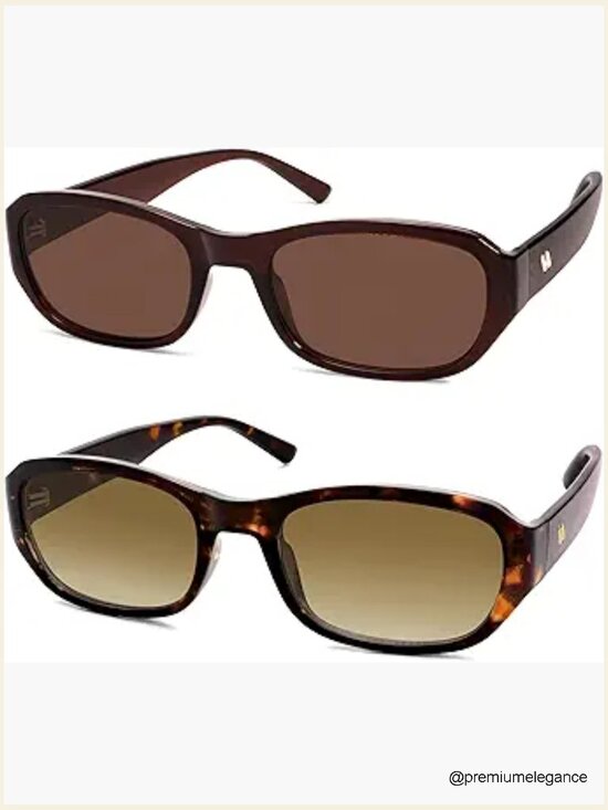 Trendy Retro Rectangle Sunglasses 90s Classic Vintage Sun Glasses main image 7